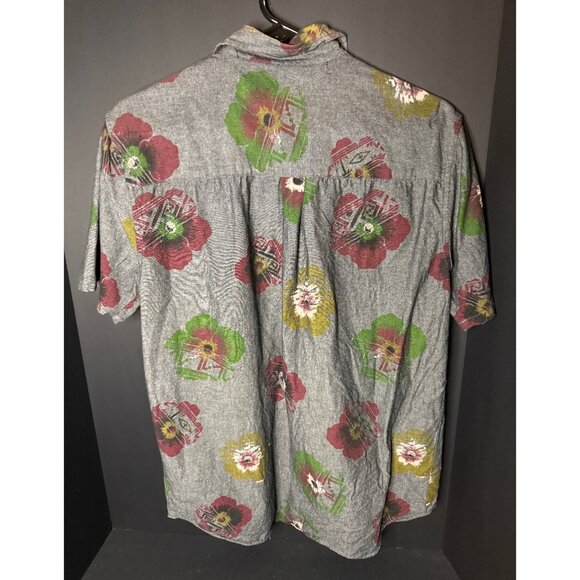 Stussy Hawaiian Shirt Floral Button Mens M Aloha Tropical Resort - Picture 2 of 5